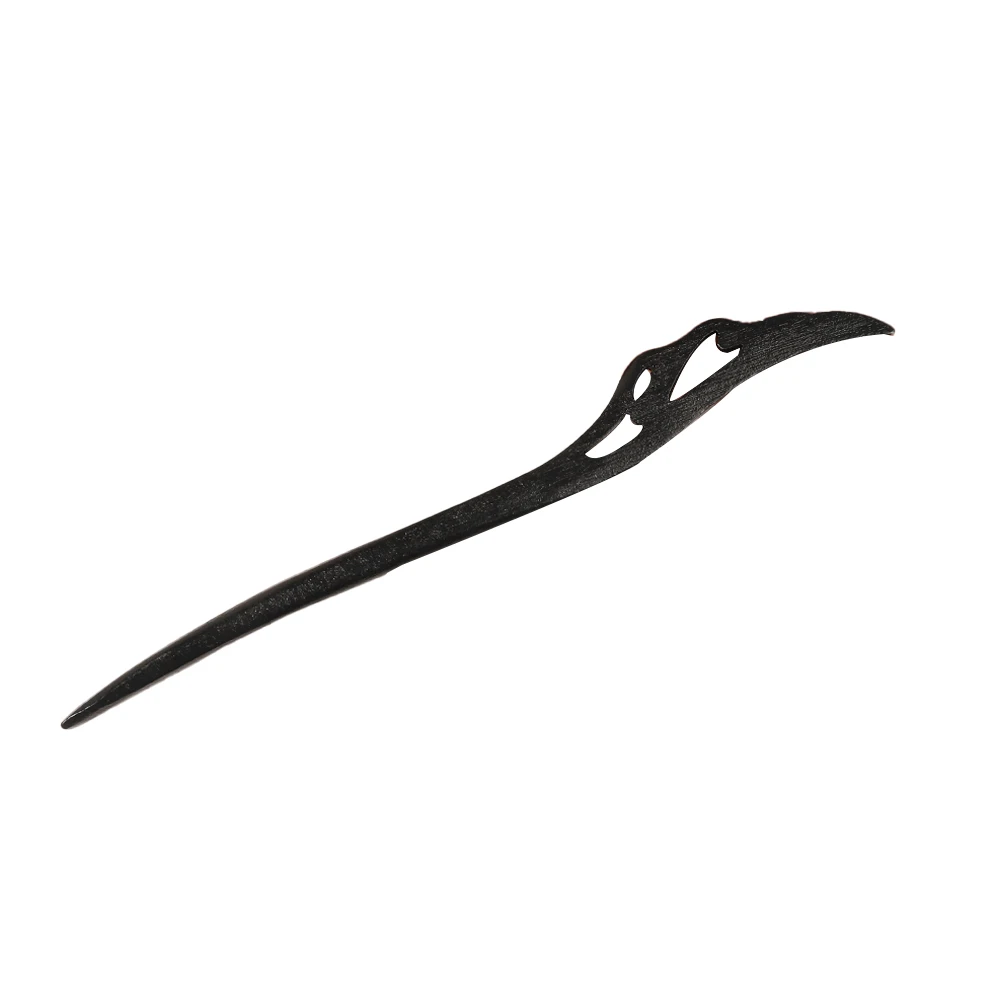 Black Wooden Hair Stick Female Head Handmade Flower Temperament Hairpin Vintage Simple Retro Hairpins For Girl