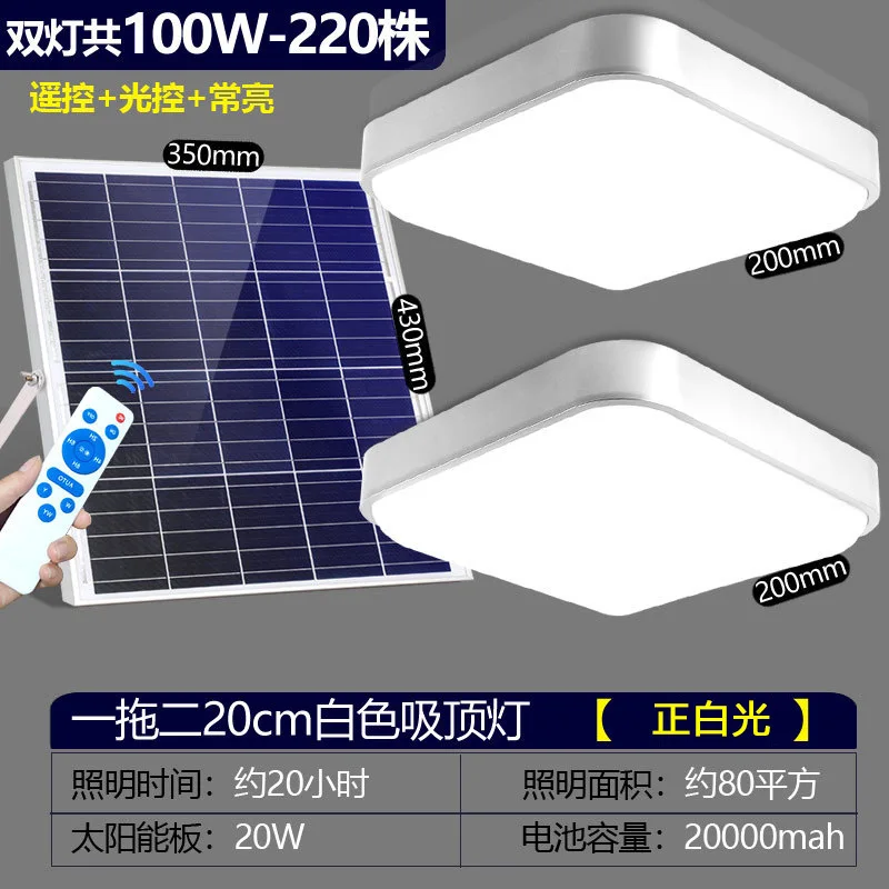 OEM ODM customize induction light control time control smart split solar ceiling Mounted LED panel Light for indoor lighting