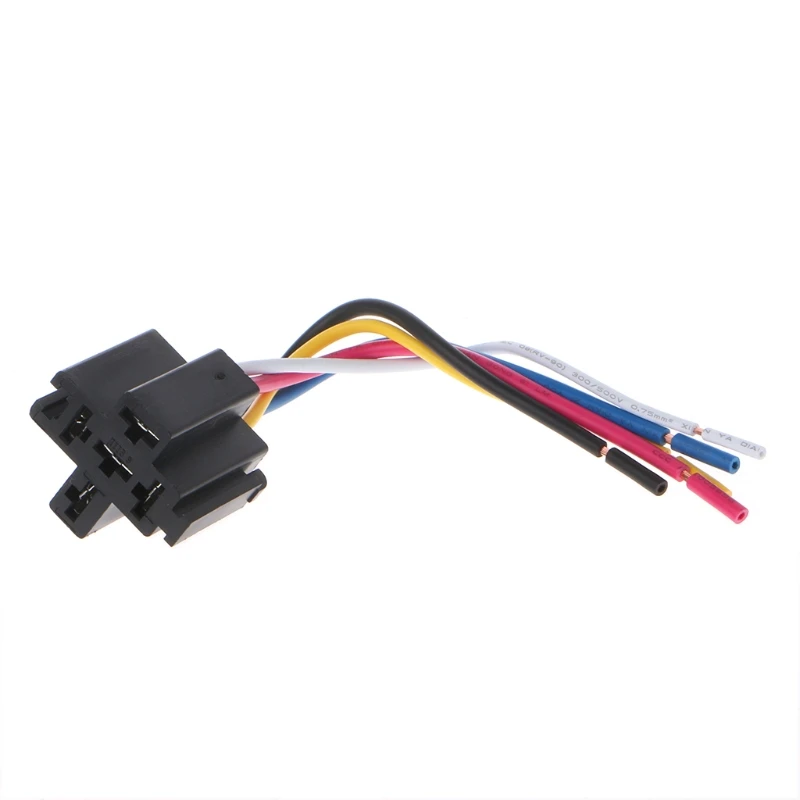 
12V 24V 40A Pre Wired 5 Pin Relay Mounting Base Socket Holder 