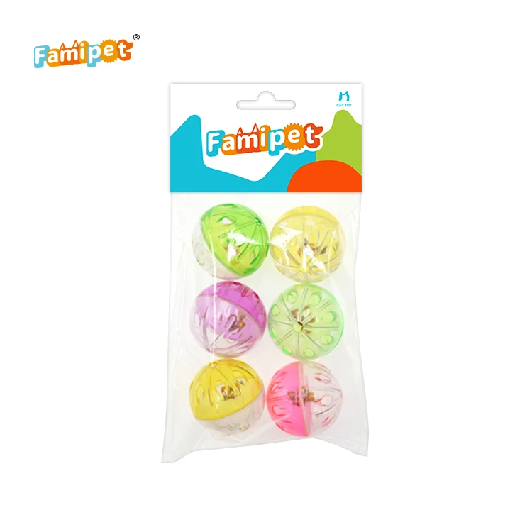 
Professional Manufacture Funny Plain Plastic Balls With Bells Competitive Price Interactive Cat Toy 