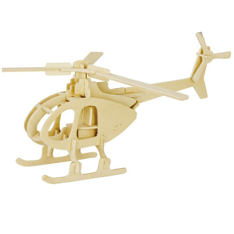 High Quality Educational DIY Wooden 3d Puzzle AT11398 Wood Toy Plane