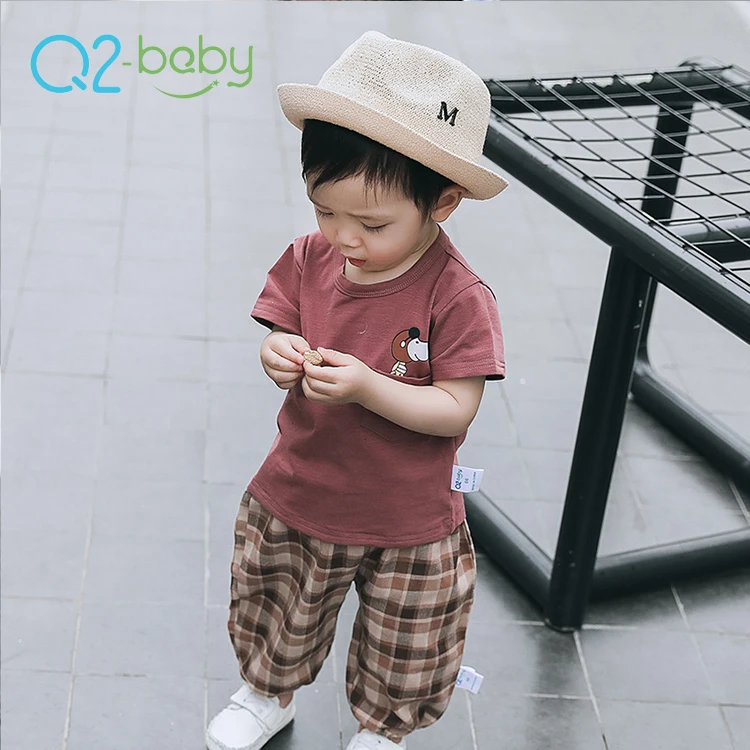 Q2-baby Super September из дышащего материала без воротника трикотажные хлопковые носки унисекс для детей футболка