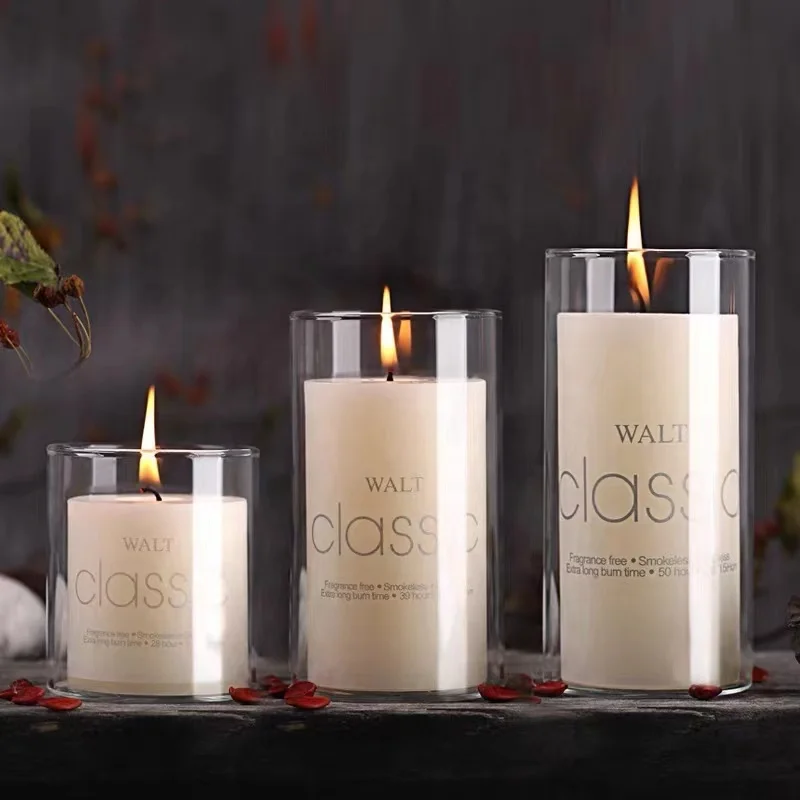 High borosilicate glass cylinder candle holder glass candle holder cylinder cylinder glass candle holder