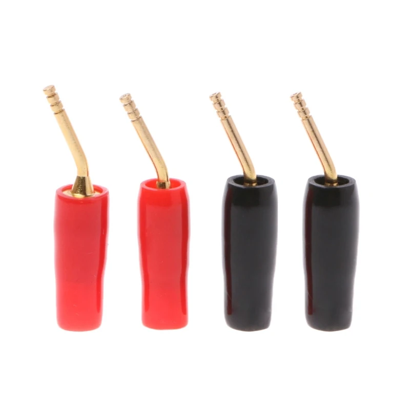 Banana Wire Cable Pin Plug Red+Black 2mm Speaker Connector For Wire Cable Hifi