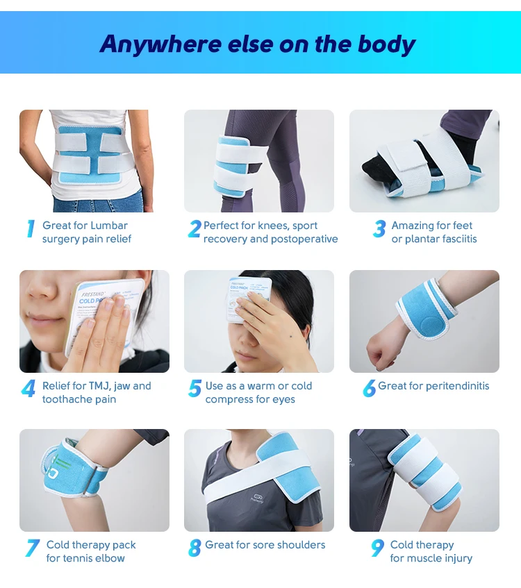 Cryo-Push Keep Soft After Freezing Ice Pack Gel For Cooler Cold Pack Ice Gel migraine relief cap, soothing headache ice pack