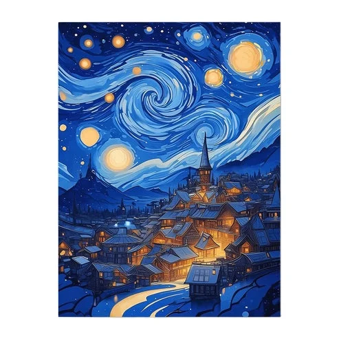 E-106 Classic Style DIY Handmade Acrylic Oil Painting by Numbers famous paintings by van gogh Paper Material for Home Decoration