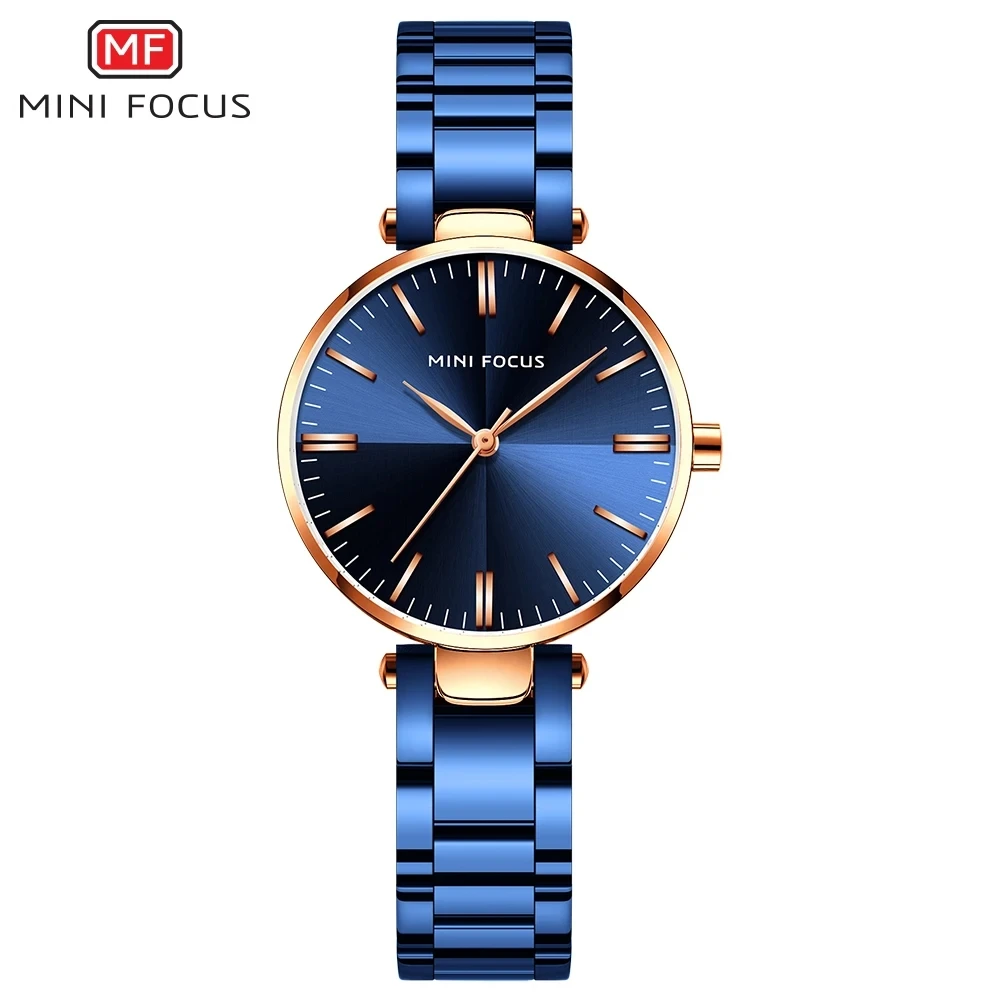 MINI FOCUS MF0265L Factory Latest Sport Quartz Wristwatch Stylish Women Luxury Waterproof With Stainless Steel Band