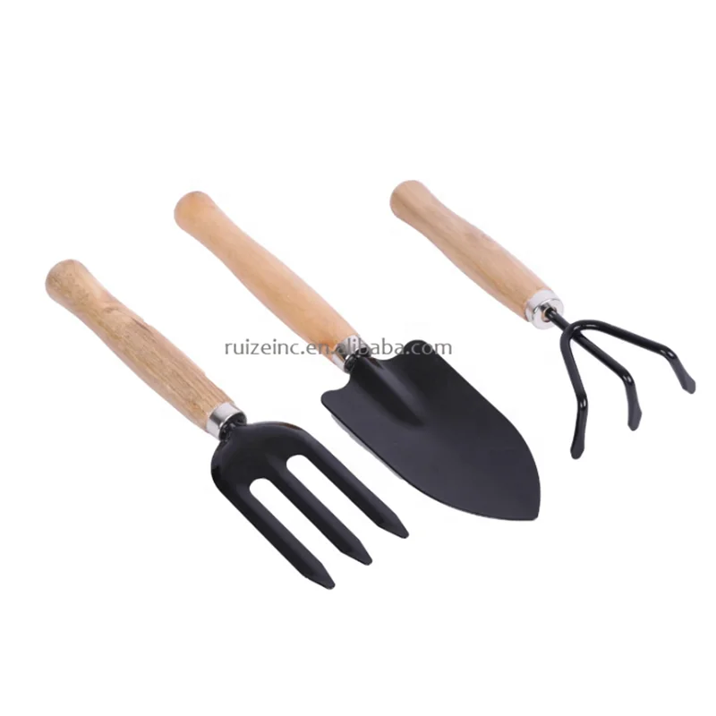 Лопатка, вилка, лопатка, грабли, набор для дома, мини-инструменты для садоводства, горшечные Ландшафтные растения, костюм для обслуживания, деревянная ручка, детские подарки