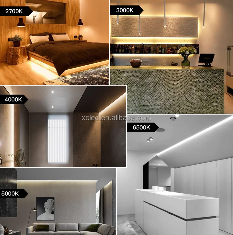 COB CCT LED Strip Lights Dual Color CSP Warm+Cool White 5M Flexible Linear LED Tape Remote Control Tuya Smart DC 24V Controller