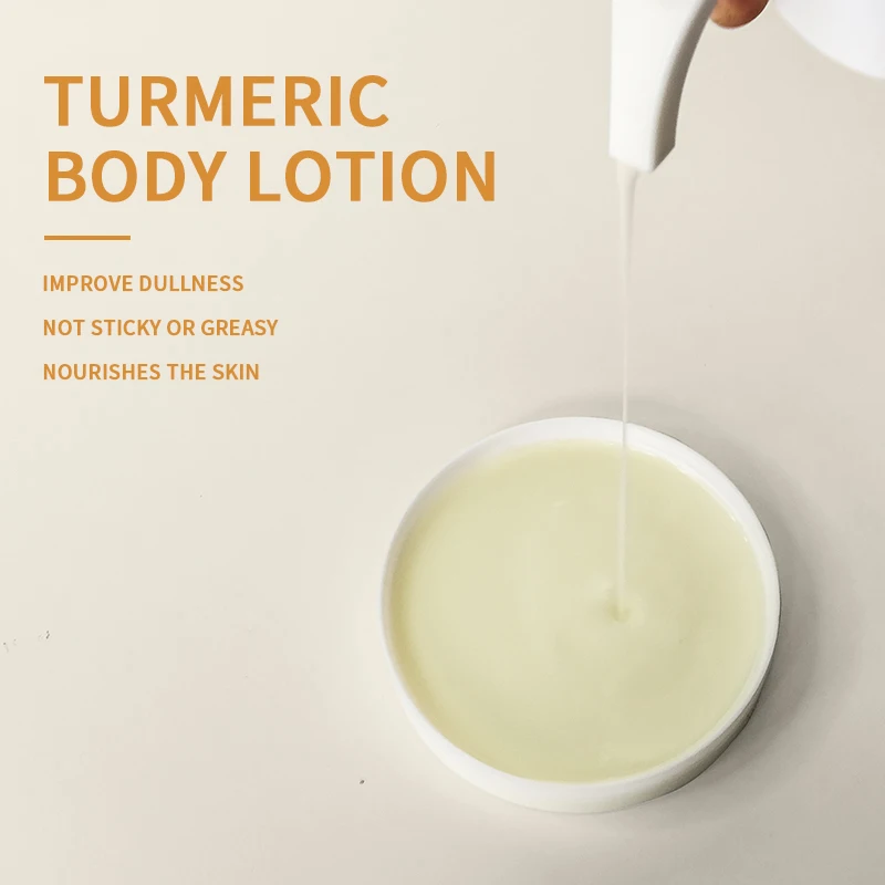 250g Natural Organic Beauty Skin Care Private Label Tumeric Lotion Moisturizing not Greasy Turmeric Body Lotion