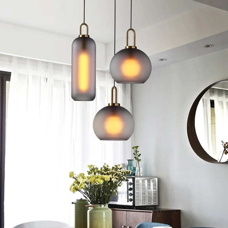 Modern Home Lamp Decor Aluminum and Glass Pendant Lighting Fixture Chandelier Decorative Led Pendant Light