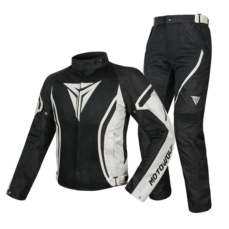 MOTOWOLF New jacket winter Black Breathable Four Season Cycling Jersey with CE Approved Racing motorcycle jacket