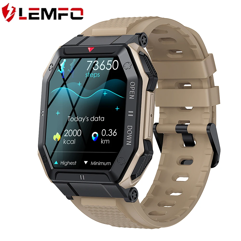 LEMFO New K55 blue tooth calling android IOS high quality ROM 64M smart watch for wearable