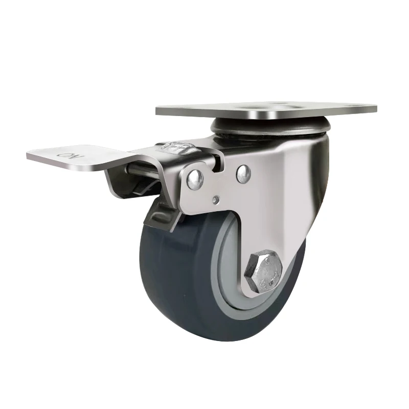 Industrial Cart Trolley High quality Industrial locking carrier Caster TPR rubber Wheel heavy duty trolleys wheels