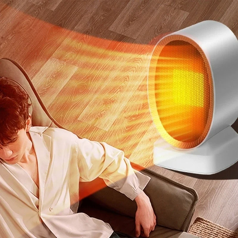 Fan Heater 800W Electric Heater For Home Portable Warm Air Blower Low Energy Space Heater For Office Home Bedroom