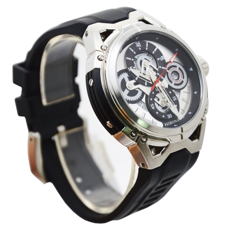 hot sale skeleton dial quartz male watches luxury cool water resistant sports men chinese wrist watch erkek kol saati  watches