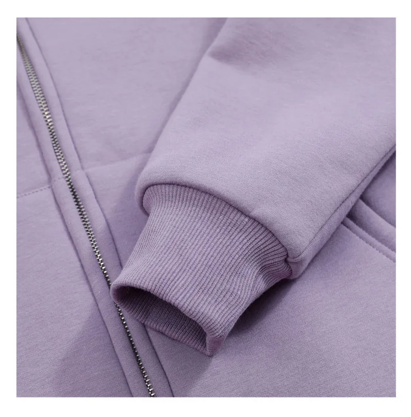 Winter Warm Thick Sweatshirt Heavy Weight Sweat Full-Zip Hoodie Fleece Unisex Hoodie