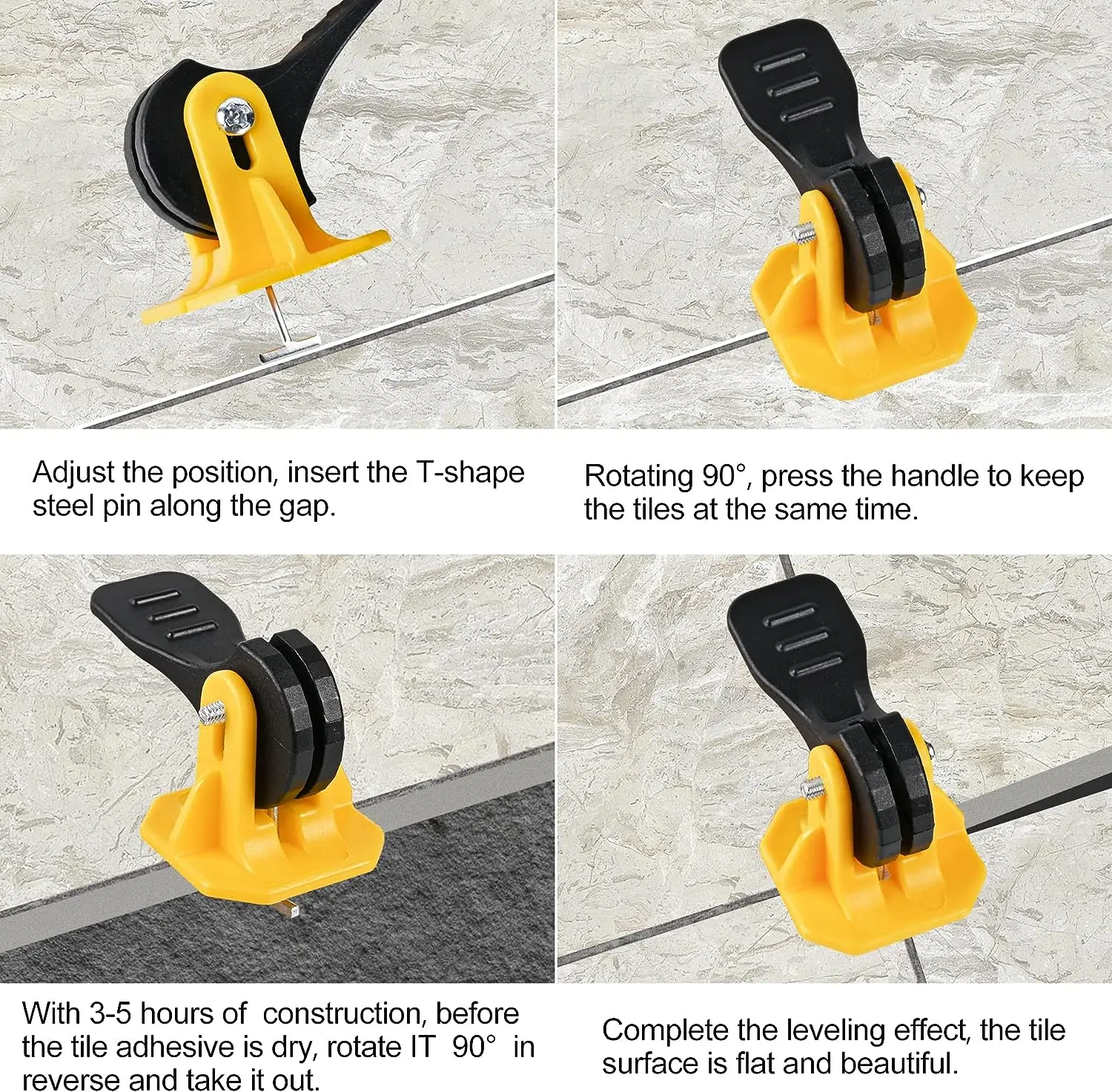 1.5mm 1/16 Flat Wall Floor Construction Positioning Artifacts Tile Leveler Locator Spacers Adjuster Tool Tile Leveling System