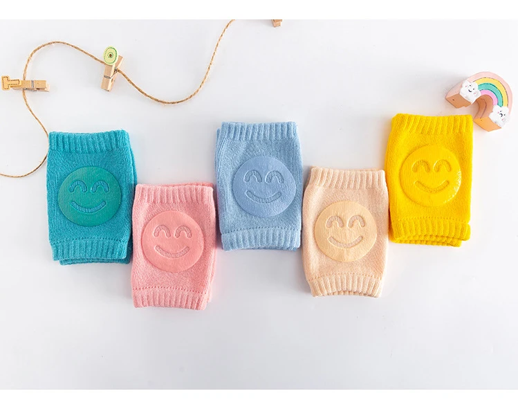 Новинка 2023 детский наколенник силиконовая подушка для защиты от столкновений с улыбающимся принтом хлопковый