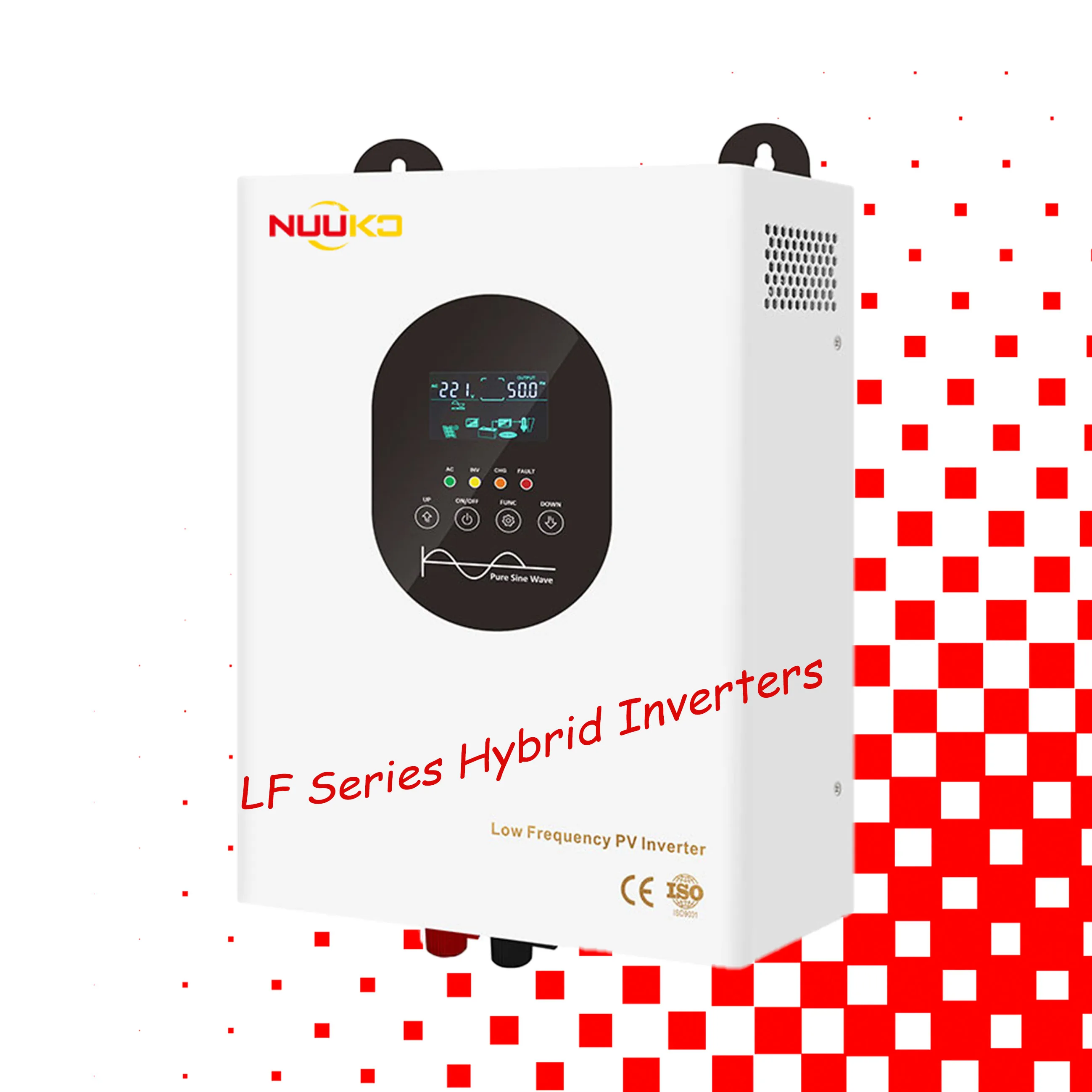 Nuuko LF-1 Hybrid Solar Inverter 1kw 1.5kw 2kw 3kw 4kw 5kw 6kw On&Off Grid Inverters for Solar System with Mppt WIFI