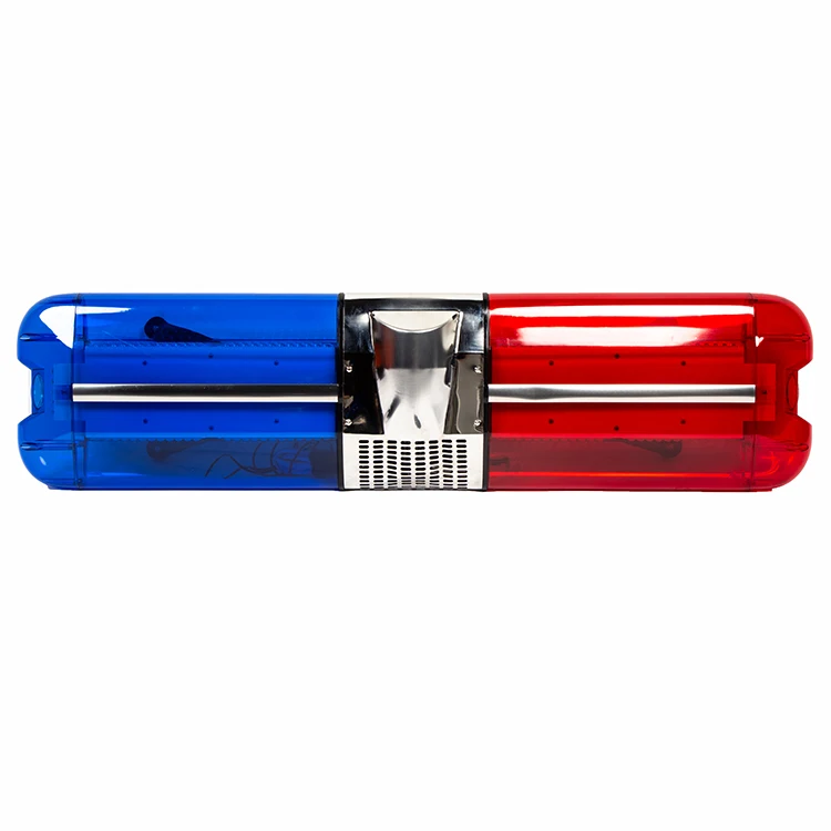 DC12V 120watts revolving smd led police light bar red blue lightbar with alarm speaker