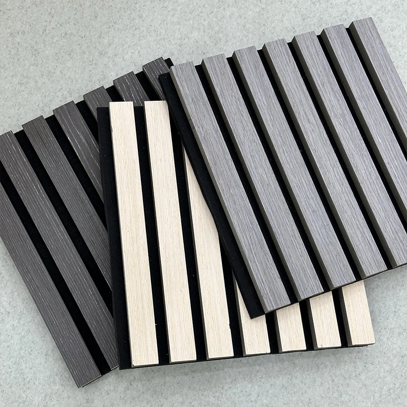 Aveeno MDF Polyester Fiber WPC Other Home Decor Boards Soundproof Wooden Grain Slat Acoustic Foam Wall Panels For Interior