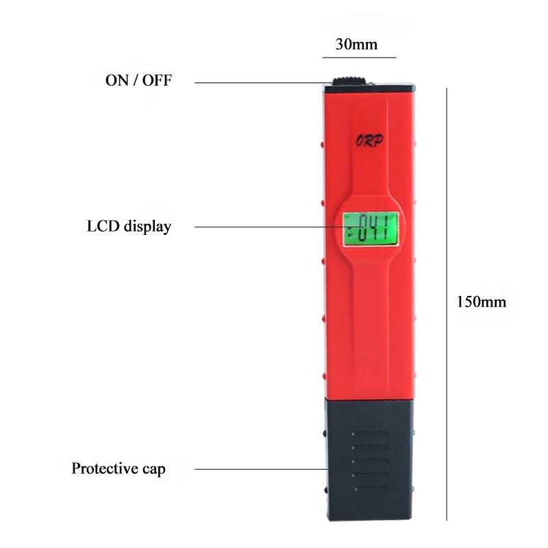 
ORP-2069 Water Quality Tester Pen Type Oxidation Reduction Potential Meter ORP Tester ORP Meter with LCD Backlight Display 