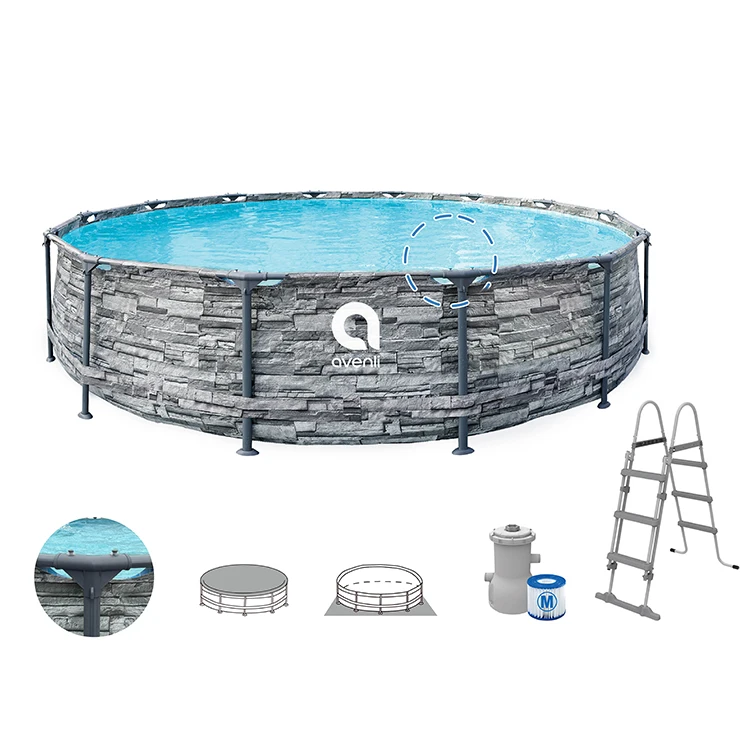 Portable Inflatable Swimming Pool Outdoor Above Ground Family Swimming Pool  Inflatable Above Ground PVC Pool