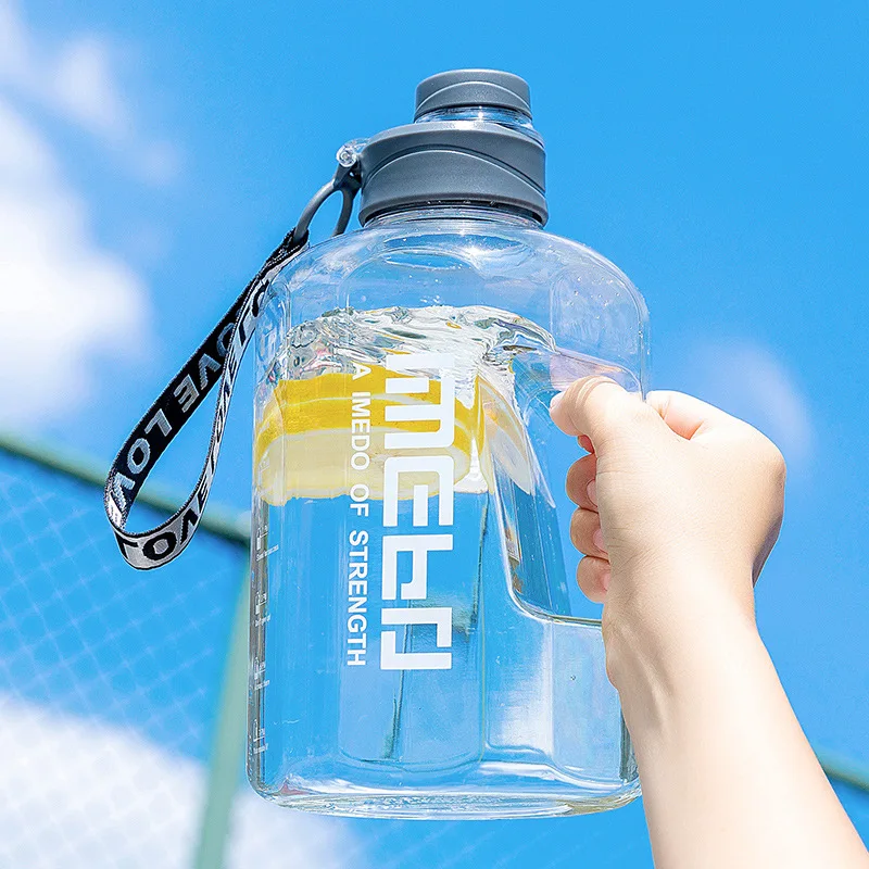 BPA-Free Plastic Water Bottles With Times Food-Safe Water Jug with handle
