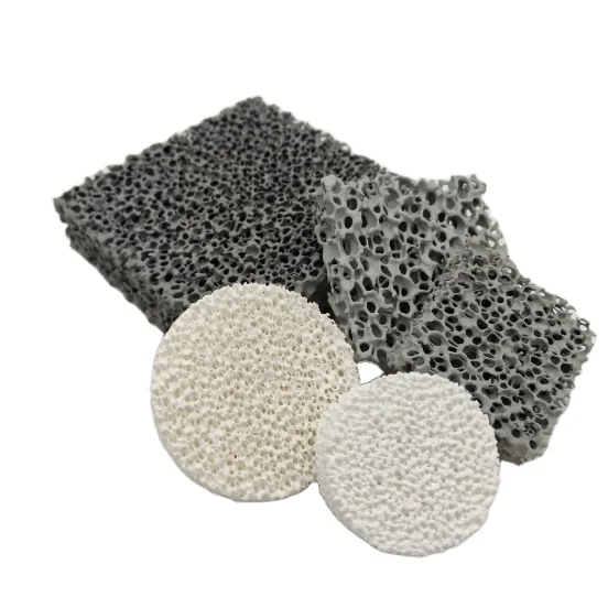 High Porosity Sic Silicon Carbide Ceramic Foam Filter Foundry Casting Ceramic Filter For Molten Metal