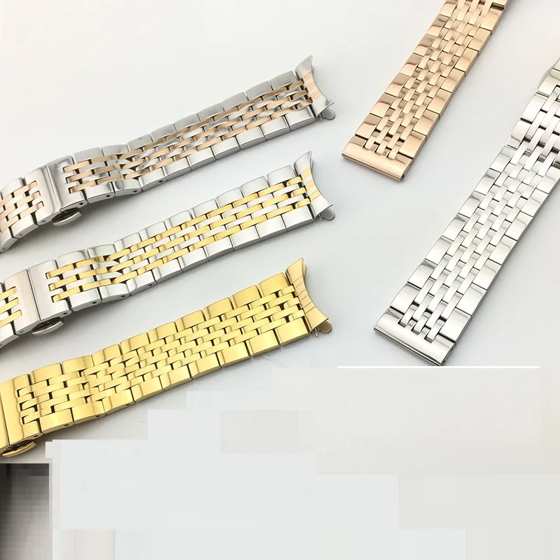 304 316 SUS 12mm 14mm 22mm solid folderd stainless steel bracelet watch bands for reloj hombre