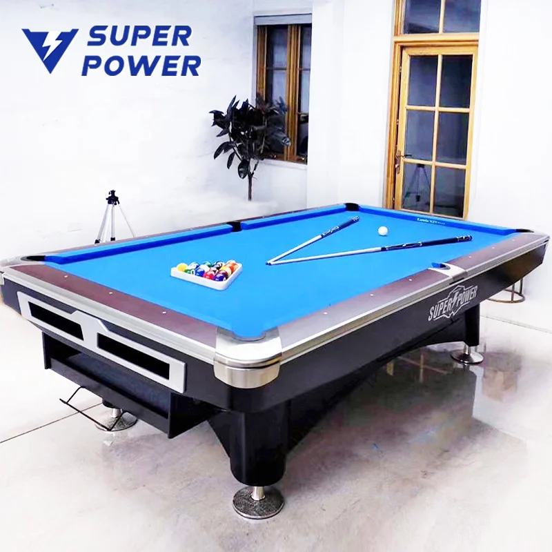 2024 Factory Wholesale superpower 6th Generation slate 9ft american indoor pool table for club use