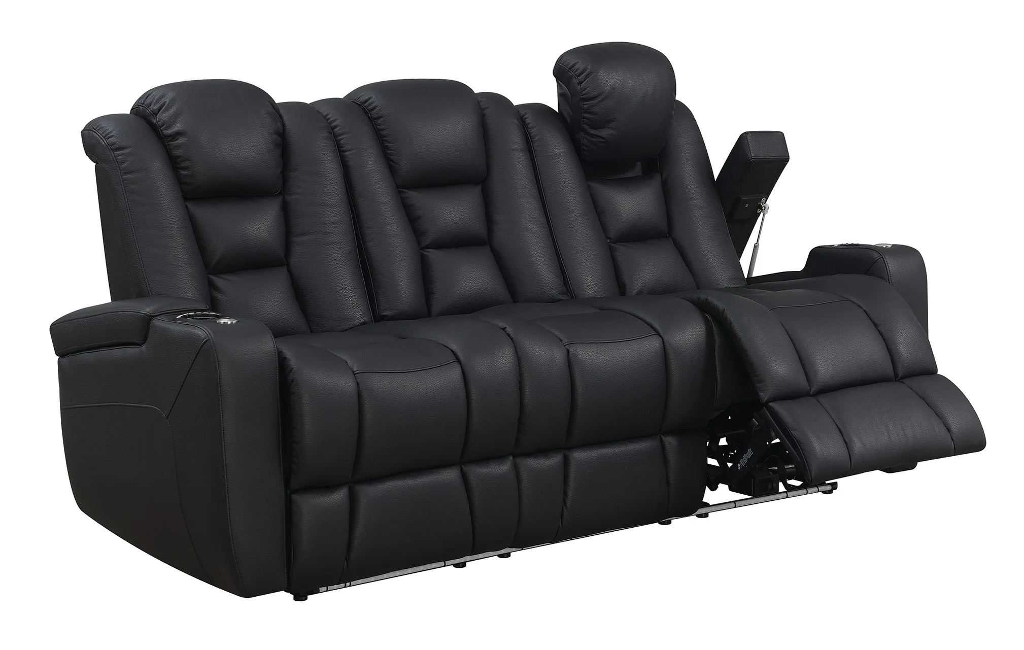 Luxury Theater Furniture Cow Leather Cinema Sofa Home Movie Room Seats Electric Recliner Chair with Smart Cup Holder
