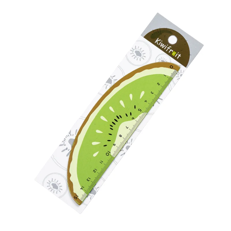 15cm Creative Wooden Hand Account Protractor Fruit-Themed Fruit Ruler