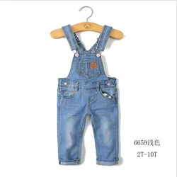 Джинсовые брюки для девочек P0202, комбинезон для весны и осени, детская одежда