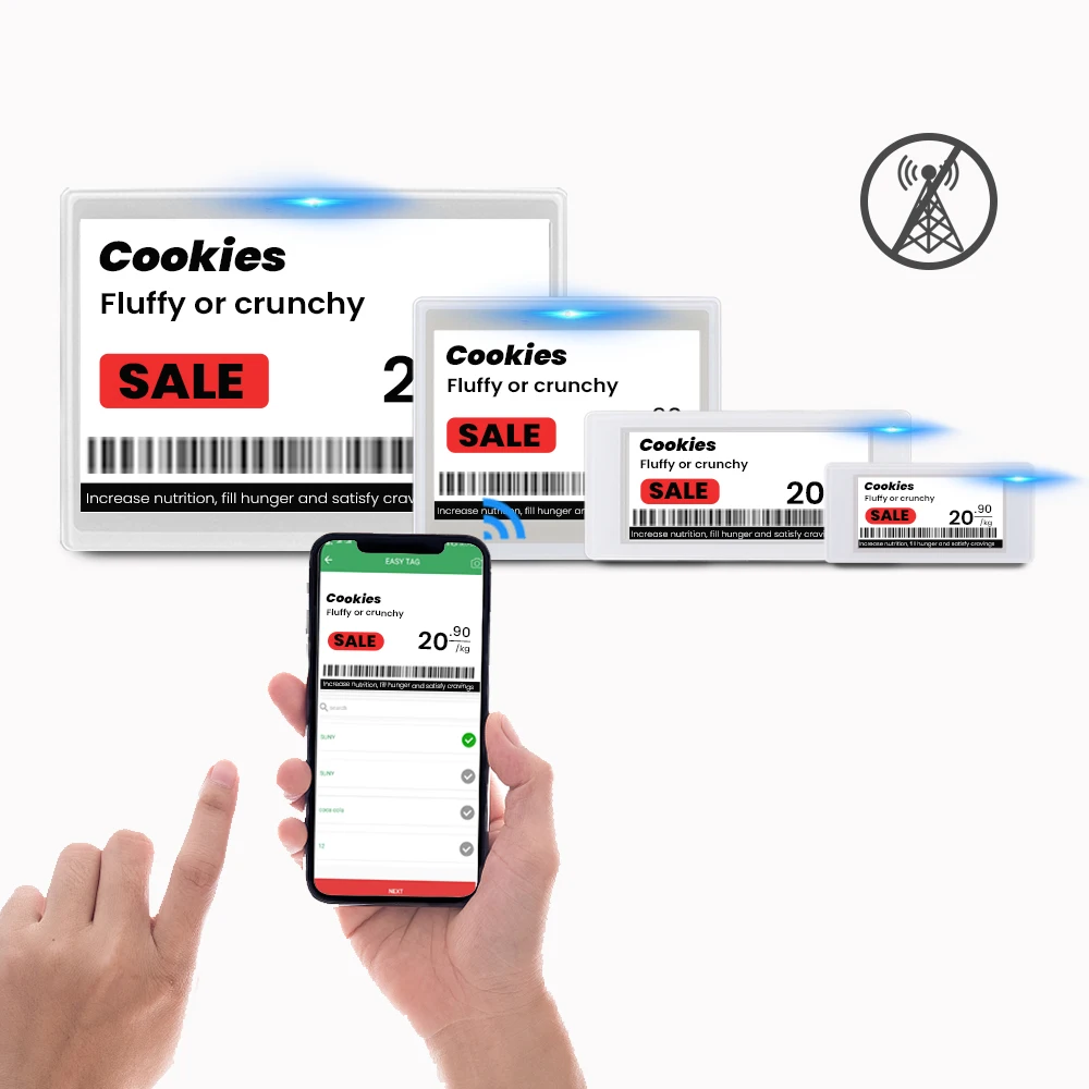 Factory wholesale digital price tag ESL system e-ink tag electronic shelf labels for supermarket