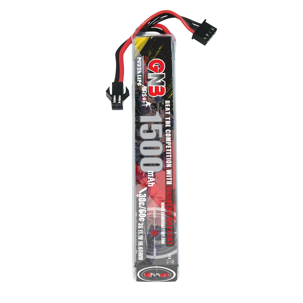 Аккумулятор GNB GAONENG 1500 мАч 3S 11 1 В 30C 60C RC LiPo AirSoft SM Соединитель с высокой мощностью разряда
