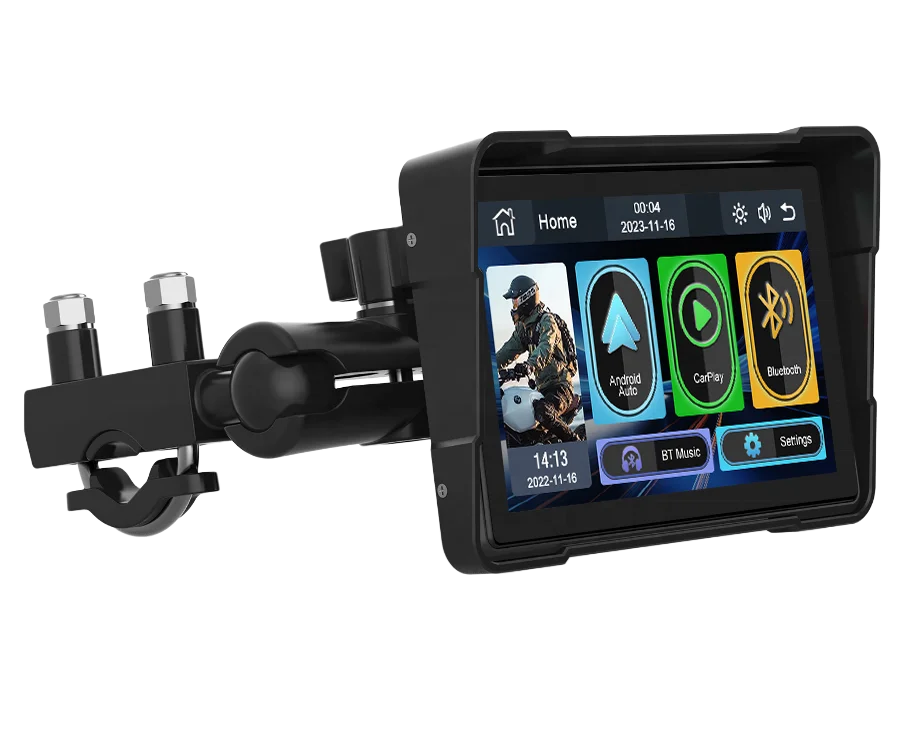 5 Inch Portable Motorcycle Special Navigator Touch Outdoor IPX7 Waterproof External Supports CarPlay and Android Auto
