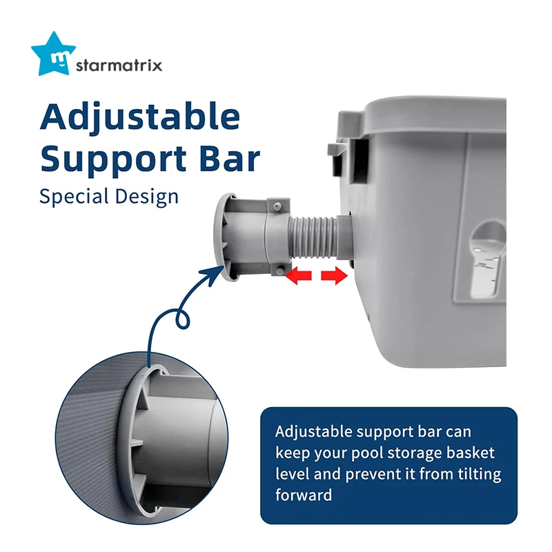 StarMatrix outside hanging basket swimming pool storage basket plastic 2 pack above ground pool storage basket cup holder