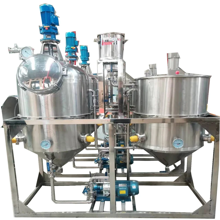 small used machinery equipment recycle mini soya plant cooking oil purification refinery machine