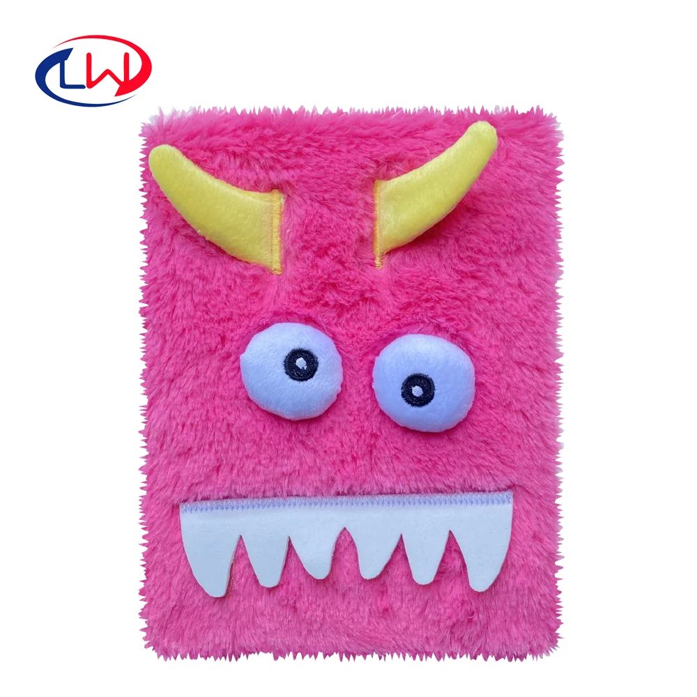 
New product ideas 2021 Promotion Fluffy Monster Notebook school supplies 
