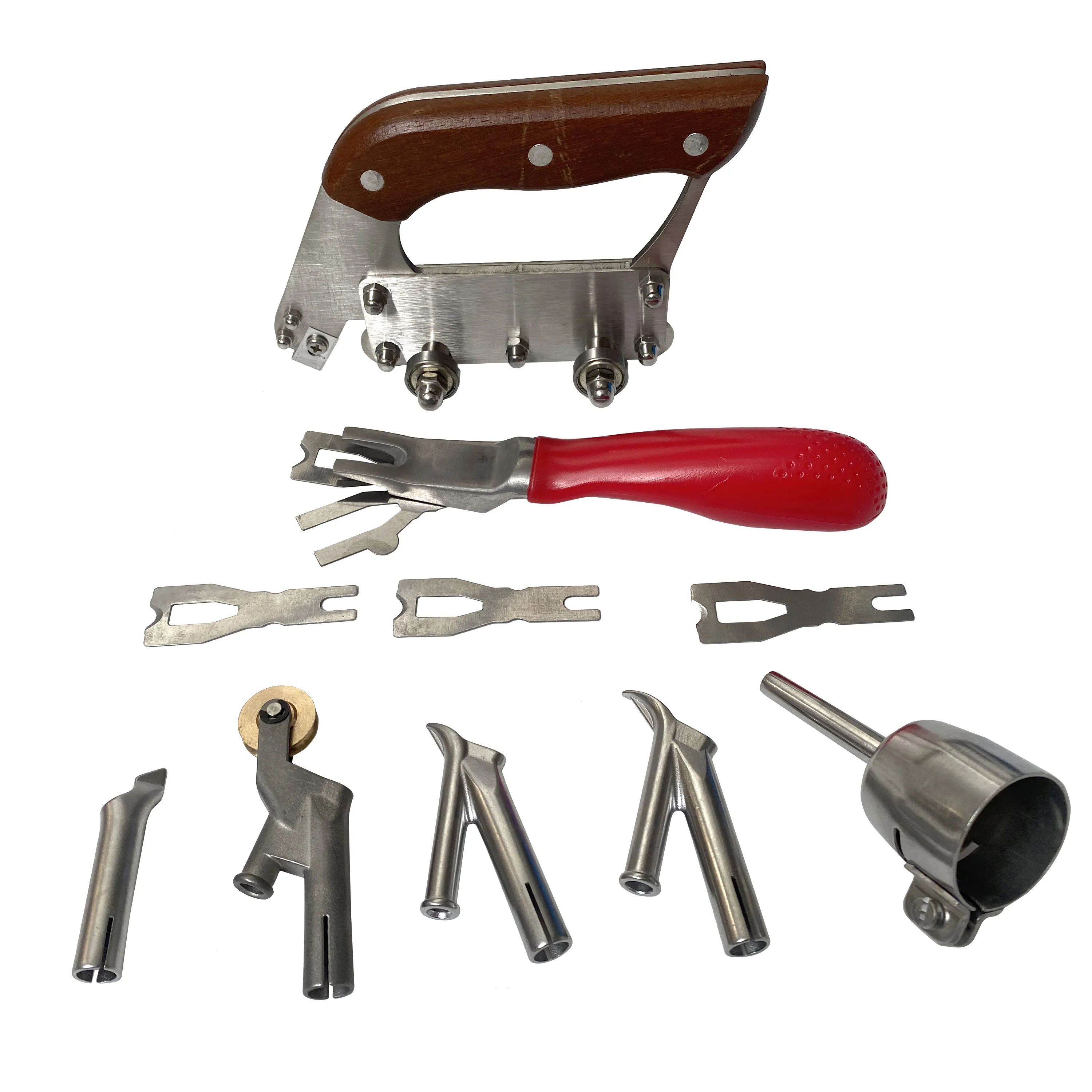 Vinyl Floor Slotter with Carpet Trimmer 5pcs Welding Nozzles for 1600W Hot Air Torch Heated Gun Tips Parts Power Tool Accessory