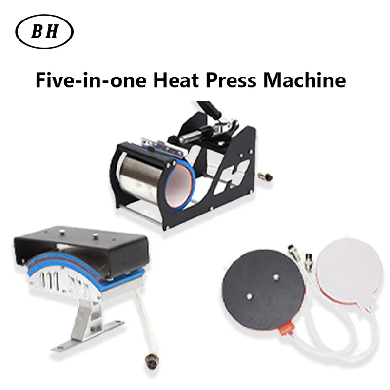  Heat transfer T-shirt printer 5 in 1 heat press printing machine for