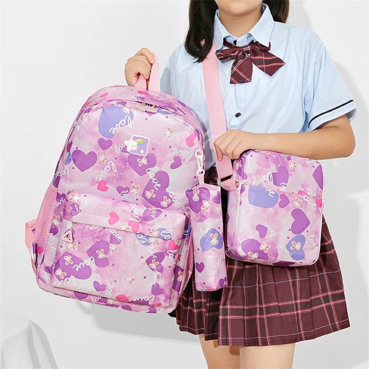 custom black logo print reusable fashion small girl book bag school for 8 year olds