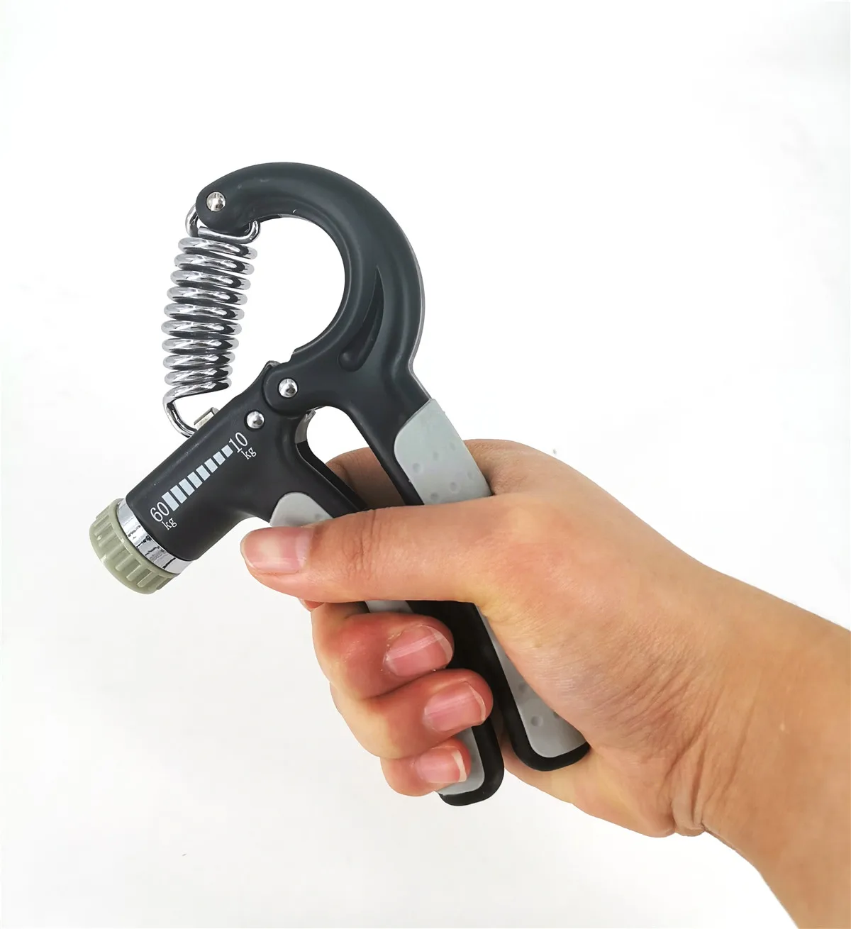 
R-Shape Adjustable Hand Grip Sports Strength Countable Exercise Strengthener Gripper Spring Finger Pinch Carpal Expander 