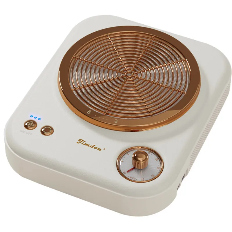 Vintage Leather Two-in-one 60W Vacuum Cleaner Nail Dust Collector Machine 35000 rpm Nail Drill