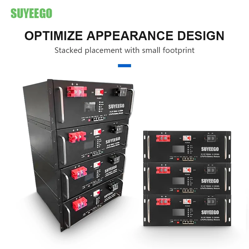 SUYEEGO Full Capacity Energy Storage Lithium Ion Battery BTM 12v 24v 50Ah 100Ah 200Ah Lifepo4 Batteries 12 volt 200Ah