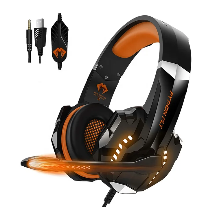 Gaming RGB Headphone USB PC Amazon Hot Wired Gaming Headphones light For Gamer PC Mic Headphones Headset