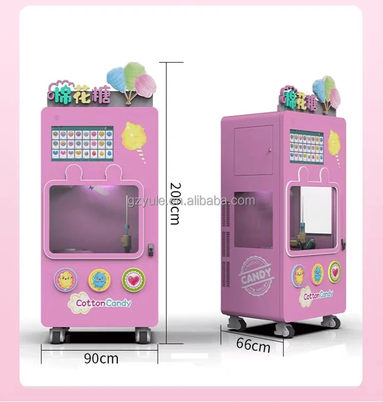 New Design Cotton Candy Machine with Sugar Selling Automatic Cotton Vending Machine Cotton Candy