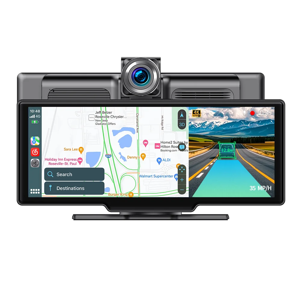 Оптовая продажа 10 26 дюймов видеорегистратор ADAS 4k Carplay & Android автомобильное радио DVR навигация GPS Bluetooth заднего вида